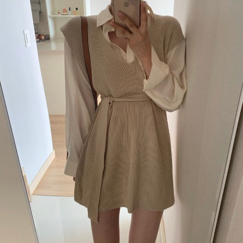 Two-piece vest skirt short skirt