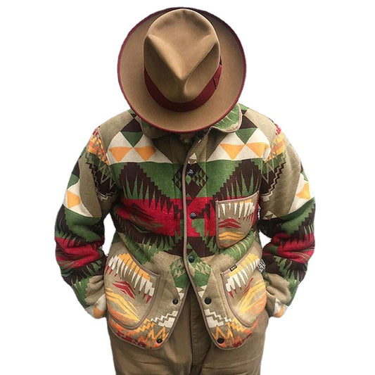 Autumn New Men's Jacket Printed Colored Casual Coat