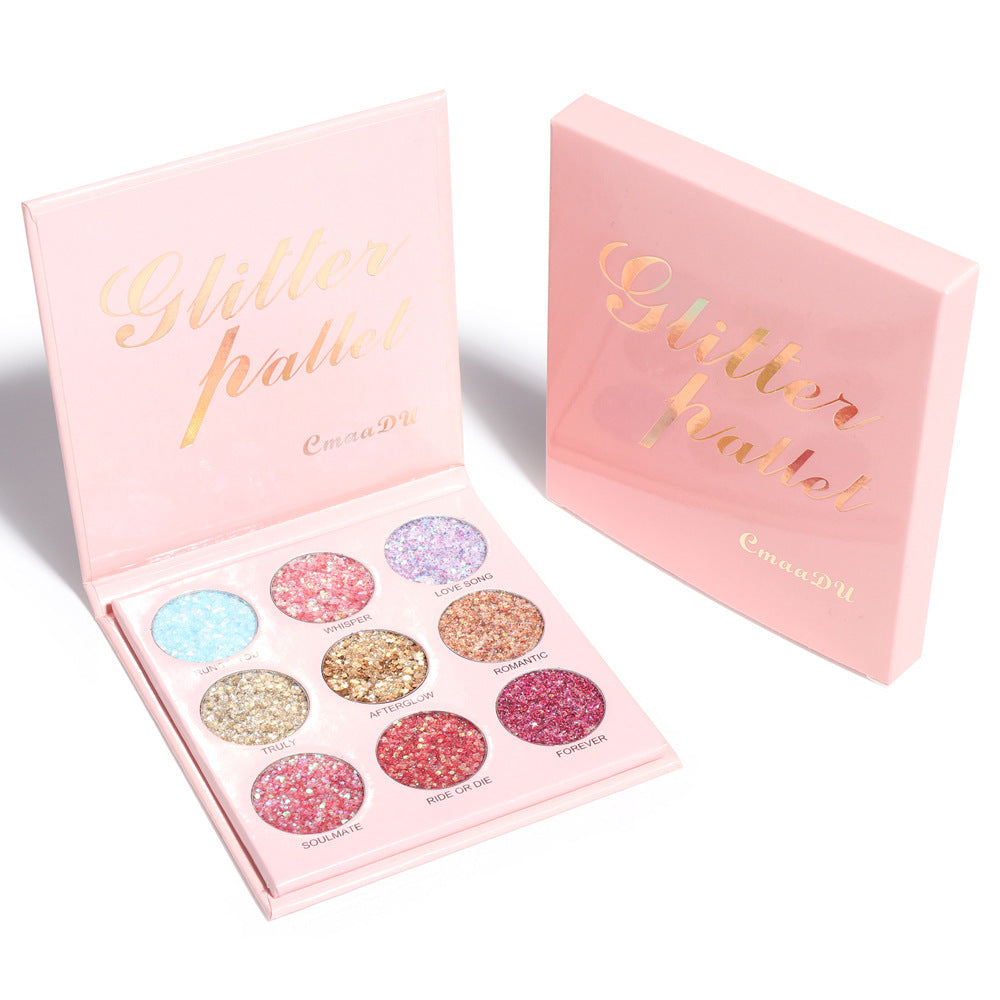 Matte And Metallic 9 Shades Of Glitter Eyeshadow