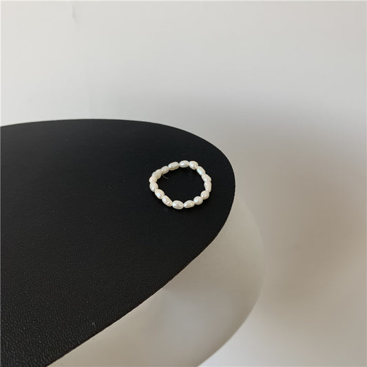 Baroque pearl ring