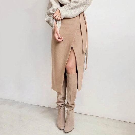 Padded skirt long skirt