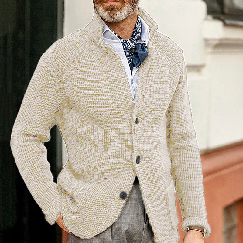 Sweater Men's Slim Stand Collar Knitted