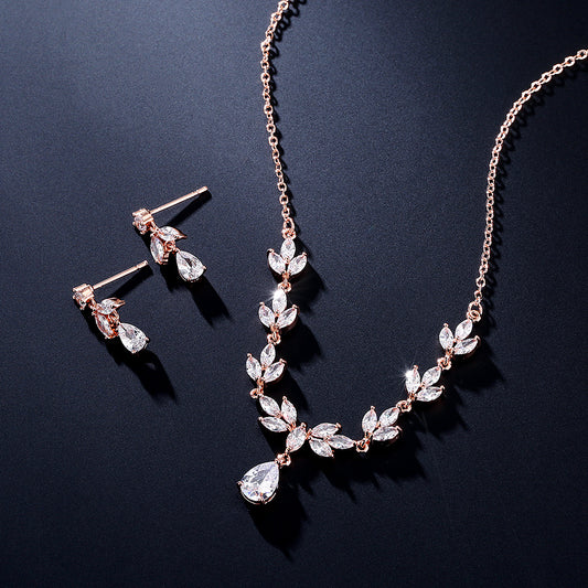 Bridal Wedding Ornament Suit Exquisite Water Drop