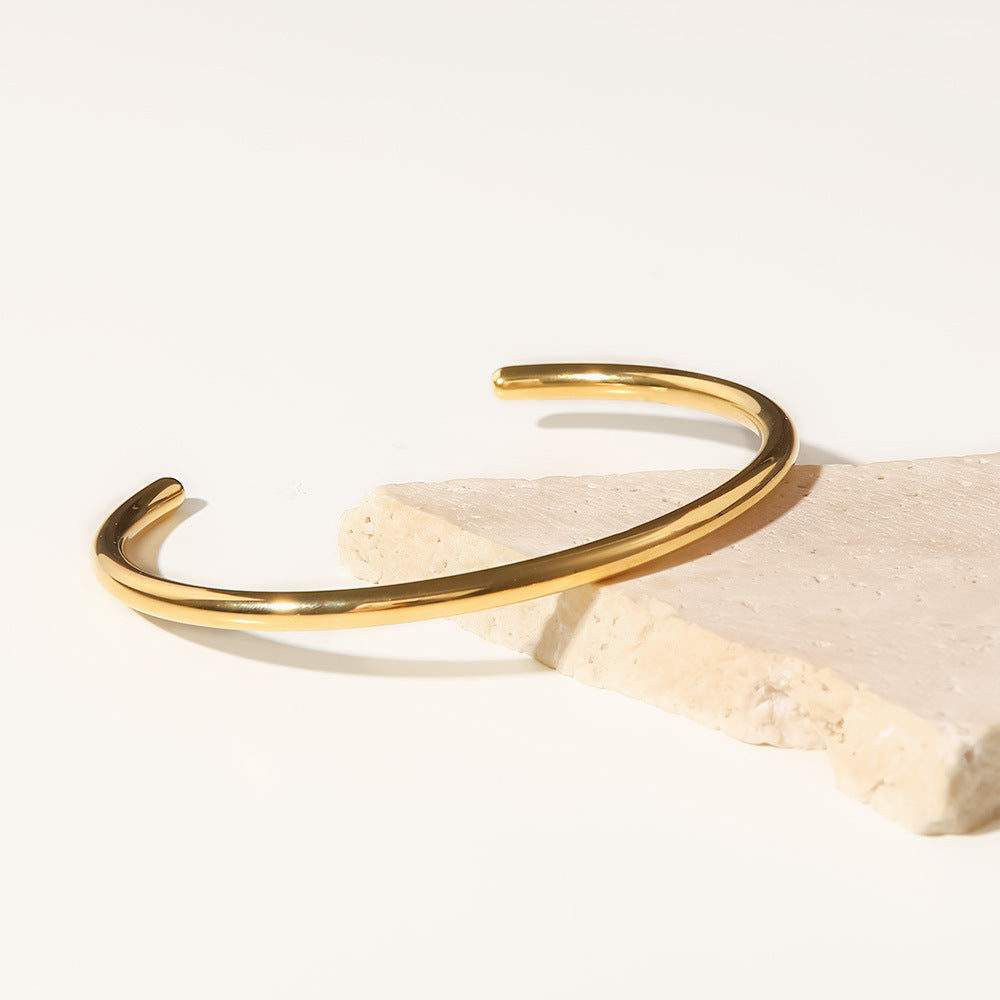 French 18K Gold-plated Titanium Steel Bracelet