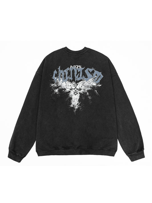 Cross Creative Printing Crew Neck Sweater Men