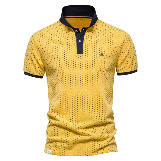 Men's Polo Shirt T-Shirt Fashion Lapel Polka Dot