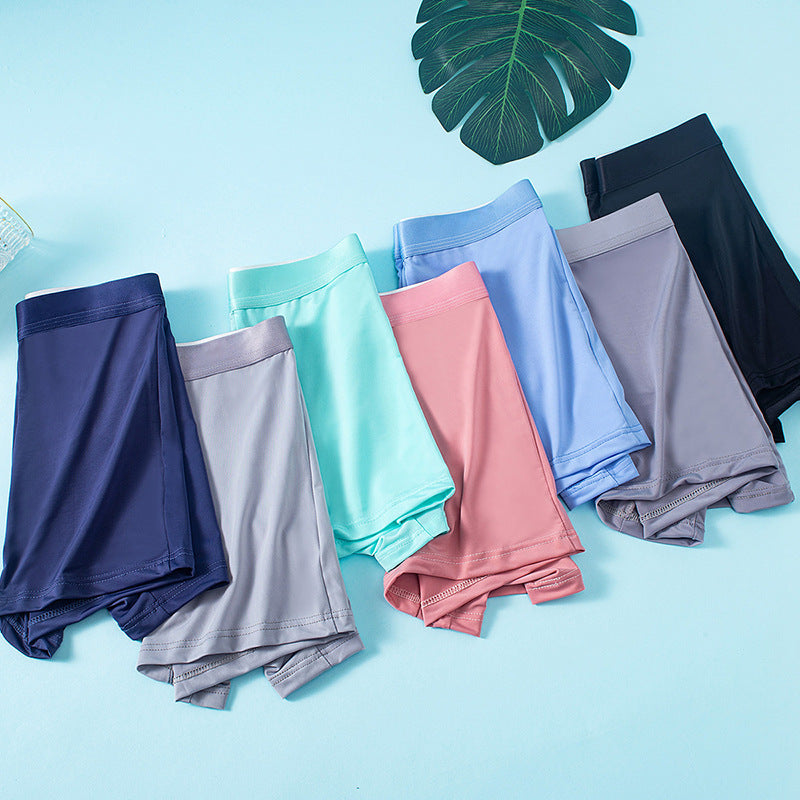 Men's Fashion Casual Ice Silk Seamless One Piece Breathable Underwear