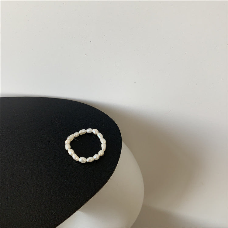 Baroque pearl ring