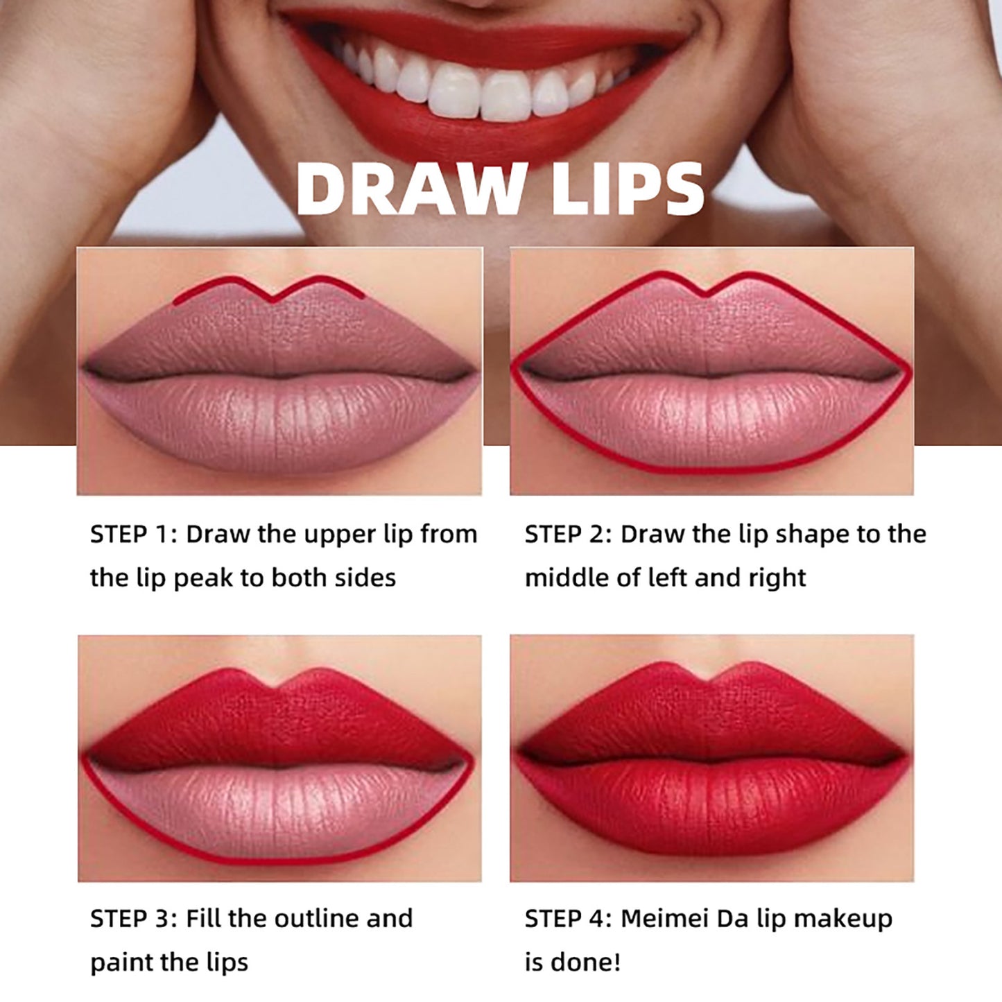 Waterproof Brightening Easy To Color No Stain On Cup Lip Liner