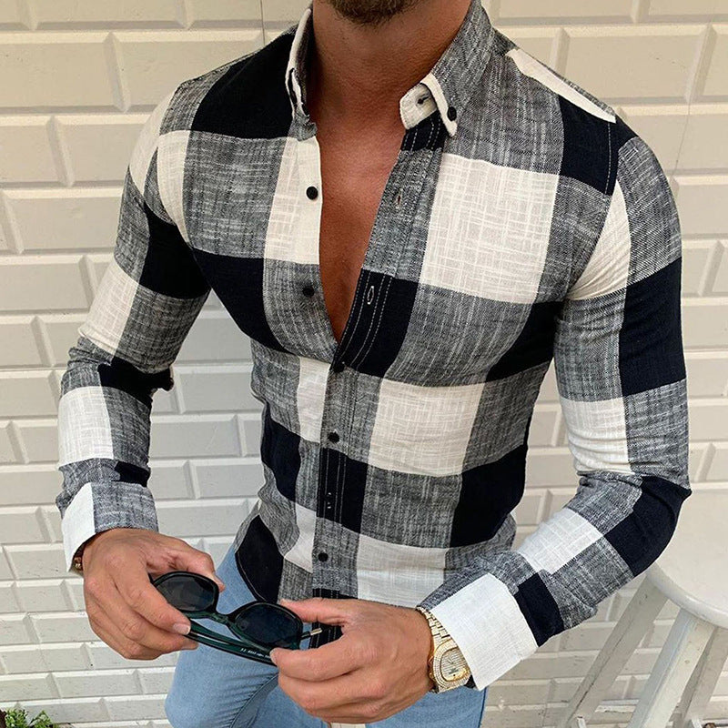European And American Lapel Button Long Sleeve