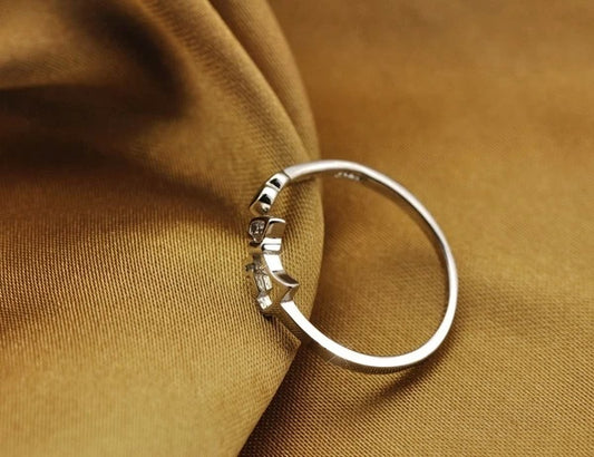 Joker Zircon Opening Adjustable S925 Sterling Silver Ring