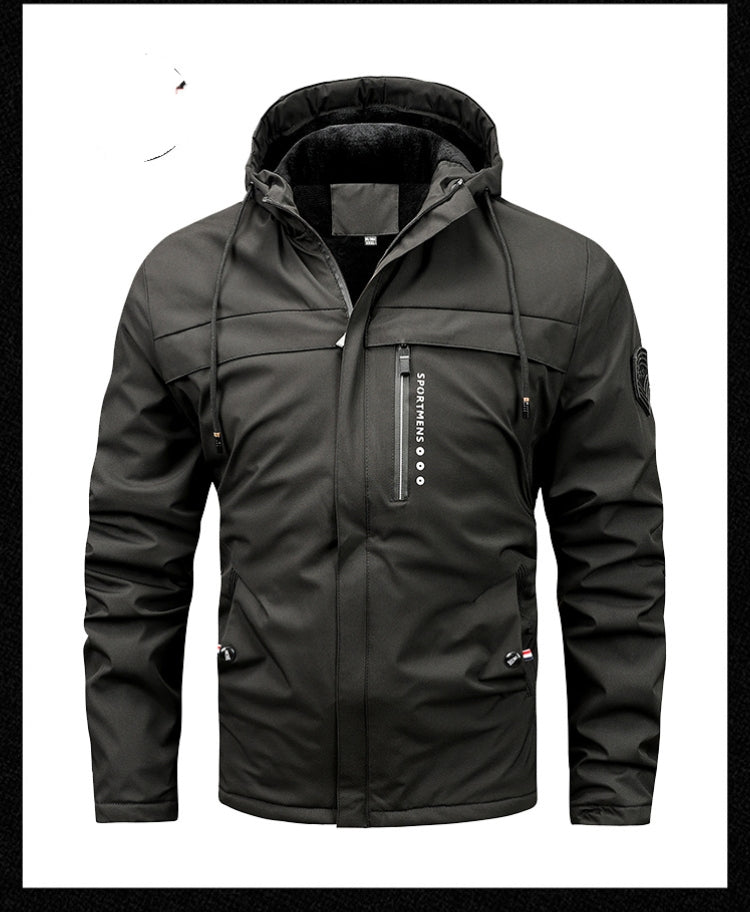 Hooded Jacket Outdoor Casual Men's Jackets Shell Jacket