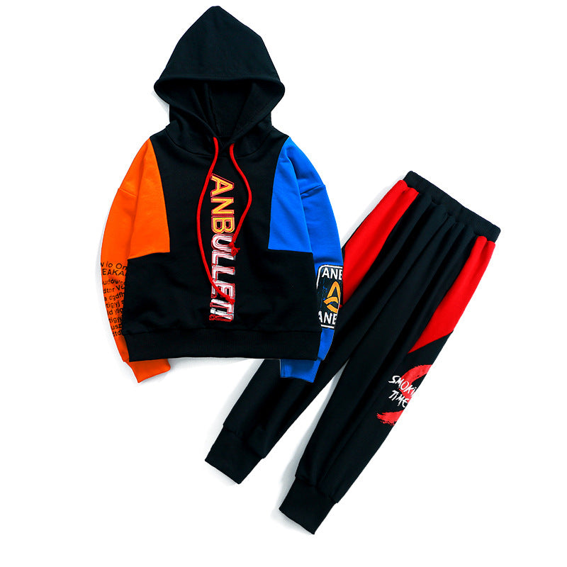 children's clothing in the big boy boy long-sleeved sports two-piece suit tide clothes