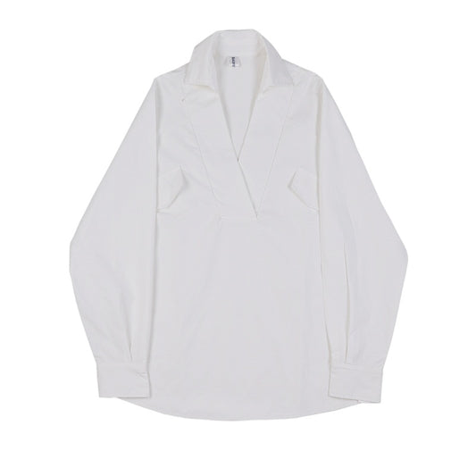 Men Long Sleeve Loose Casual White Shirts