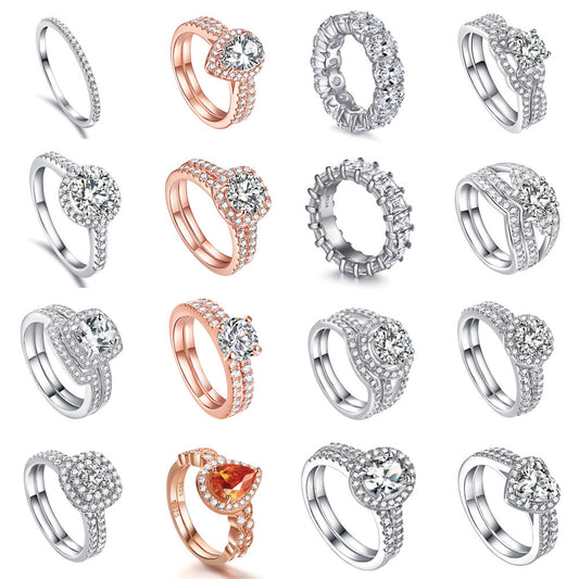 925 Sterling Silver Ring For Women Combination Sets