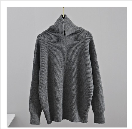 Cashmere Sweater Women Turtleneck Pullovers Top Solid