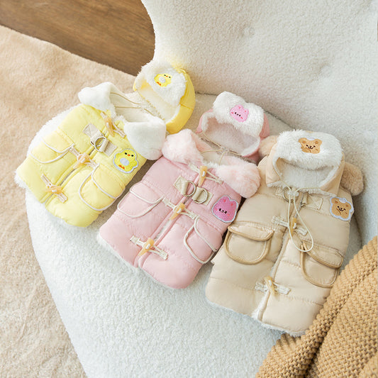 Cat Clothes Autumn And Winter Clothes Thickened Cotton-padded Clothes Anti-lint