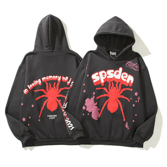Men's Oversized Letter Velvet Sweatshirt Hip-hop Pullover