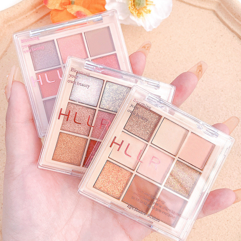 Women's Fashion Nine Color Matte Glitter Eyeshadow Palette