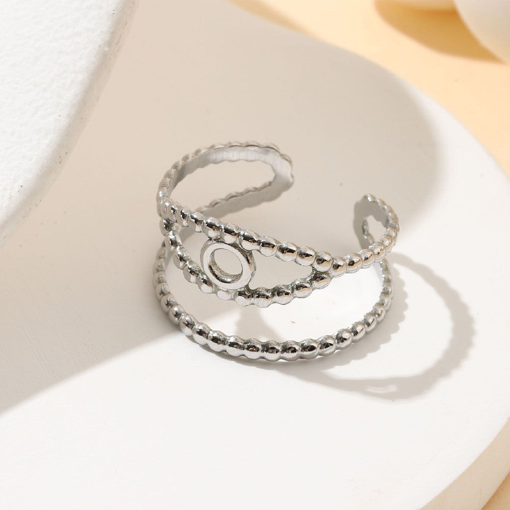 French Retro Stainless Steel Ring For Women