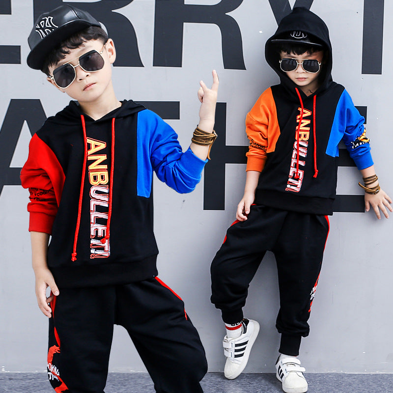 children's clothing in the big boy boy long-sleeved sports two-piece suit tide clothes