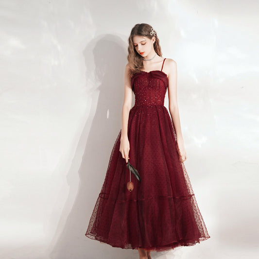 Ladies Wedding Dress Bridal Red Midi Skirt