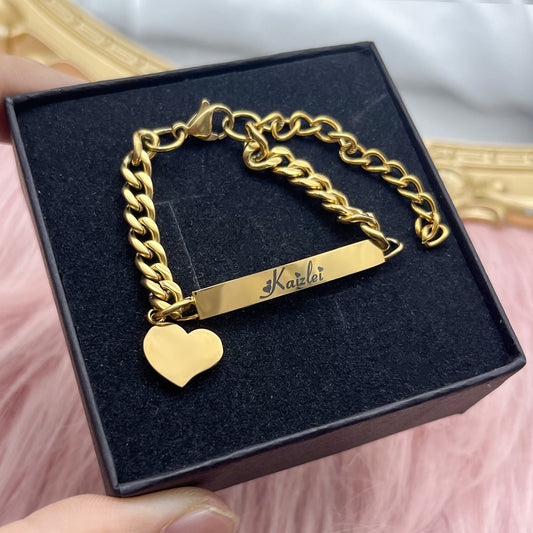 Children's Set Personalized Letter Necklace Name Bracelet Mini Earrings