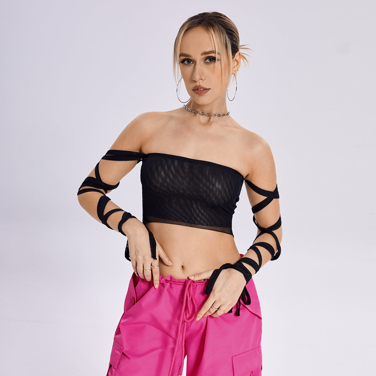 Style Womens Elastic Cross Arm Solid Color Straps Tank Top Casual Summer Ladies Slim Top
