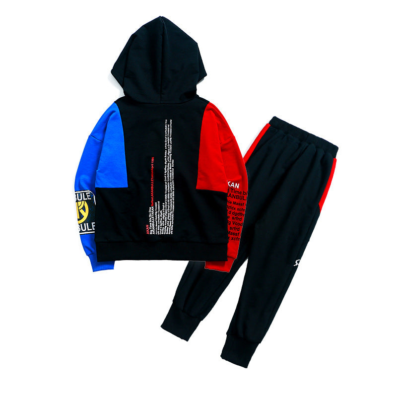 children's clothing in the big boy boy long-sleeved sports two-piece suit tide clothes