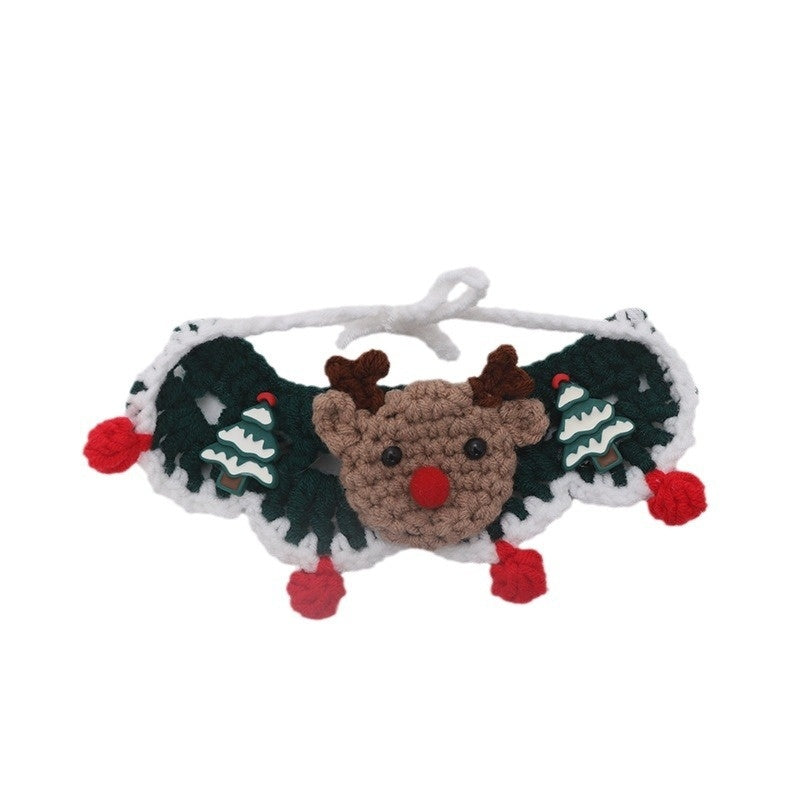 Cat Clothes Pet Scarf Muppet Collar Hat Decoration Winter Dog Scarf Christmas