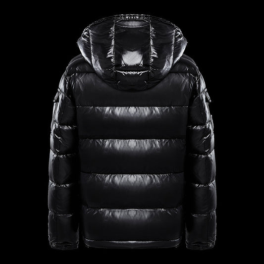 Down Jacket Black Glossy Couples Coat