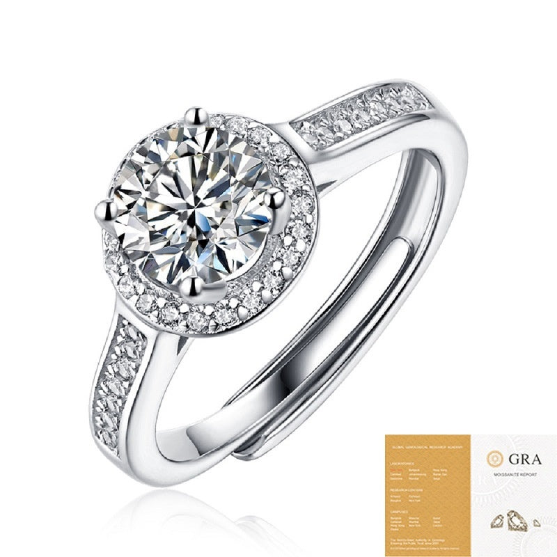 Temperament Wild S925 Silver Round Bag Ring For Women