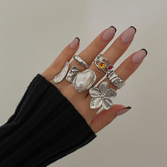 French Style Baroque Pearl Ring