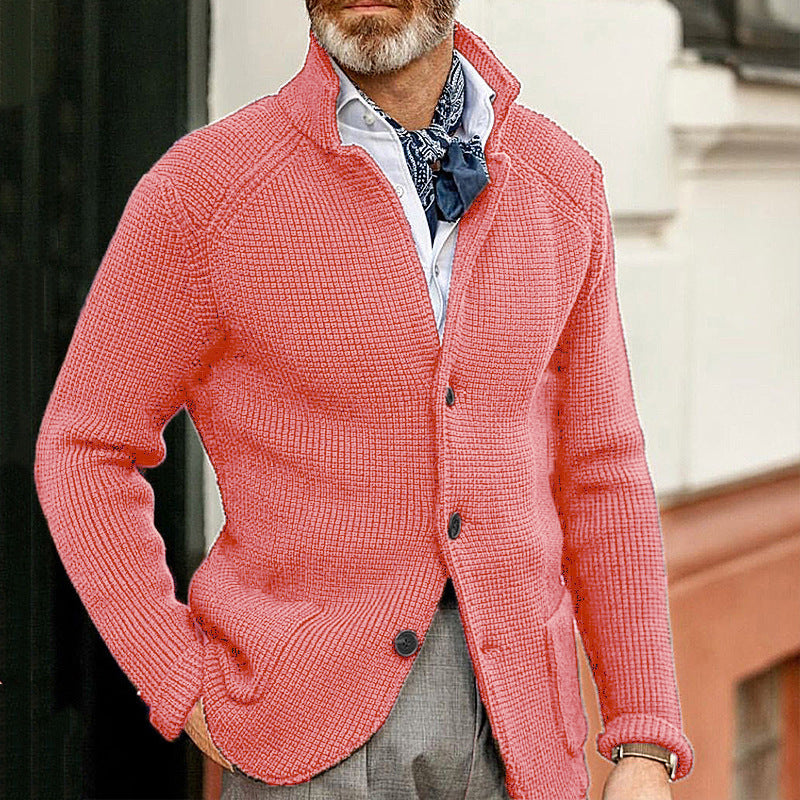 Sweater Men's Slim Stand Collar Knitted