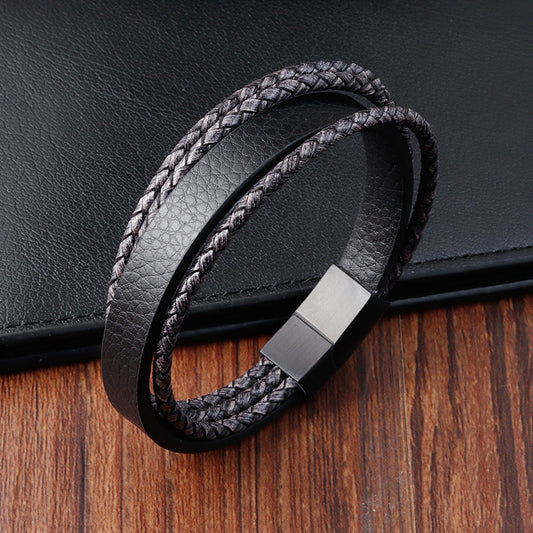 Retro Multi-layer Leather Rope Woven Bracelet