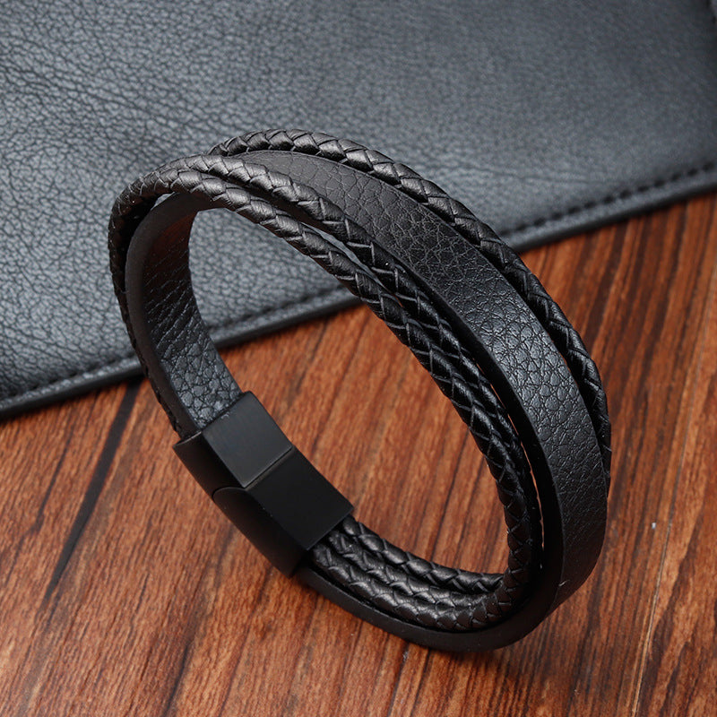 Retro Multi-layer Leather Rope Woven Bracelet
