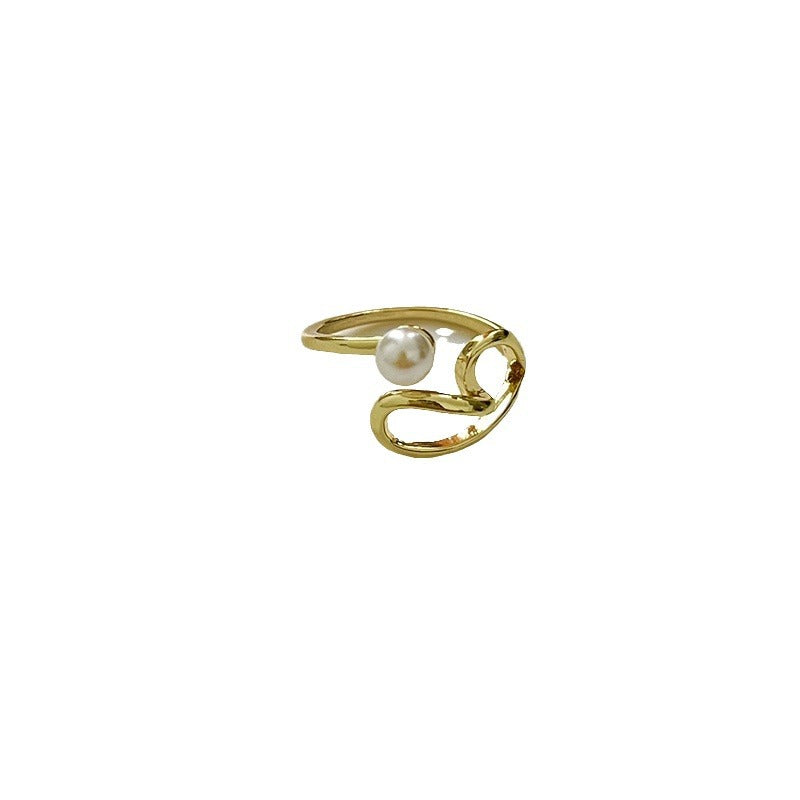 Personalized Love Pearl Line Ring Fashion