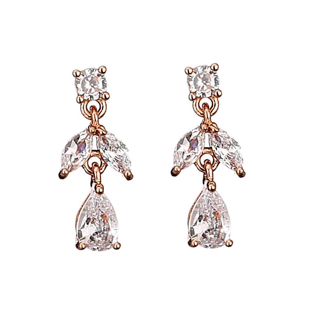 Bridal Wedding Ornament Suit Exquisite Water Drop
