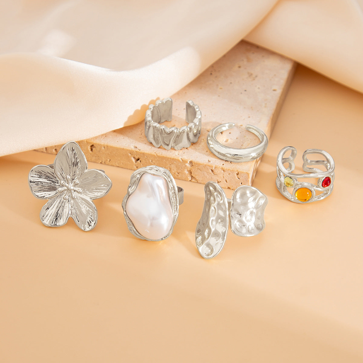 French Style Baroque Pearl Ring