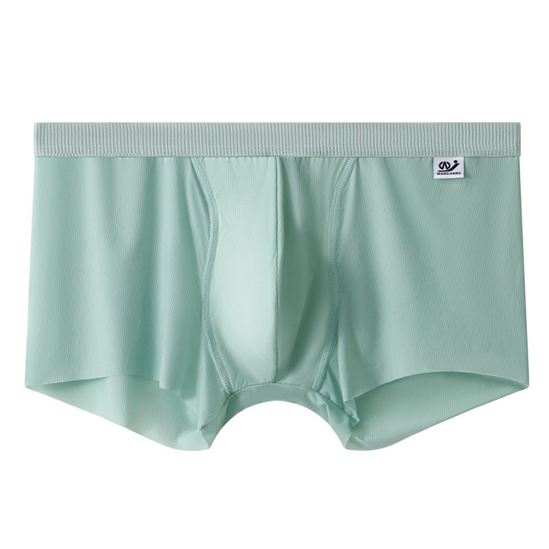 Men's Mesh Underwear Men's Ice Silk Boxer Summer Thin Breathable Boxers Seamless Youth Pants Men