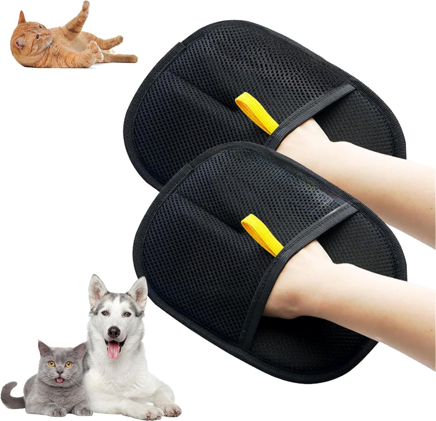 Pet Electrostatic Hair Removal Gloves Two-way Bristle Remover Hair Removal Brush Sticky Hair Artifact Cat Hair Gloves Cat Hair Removal Comb