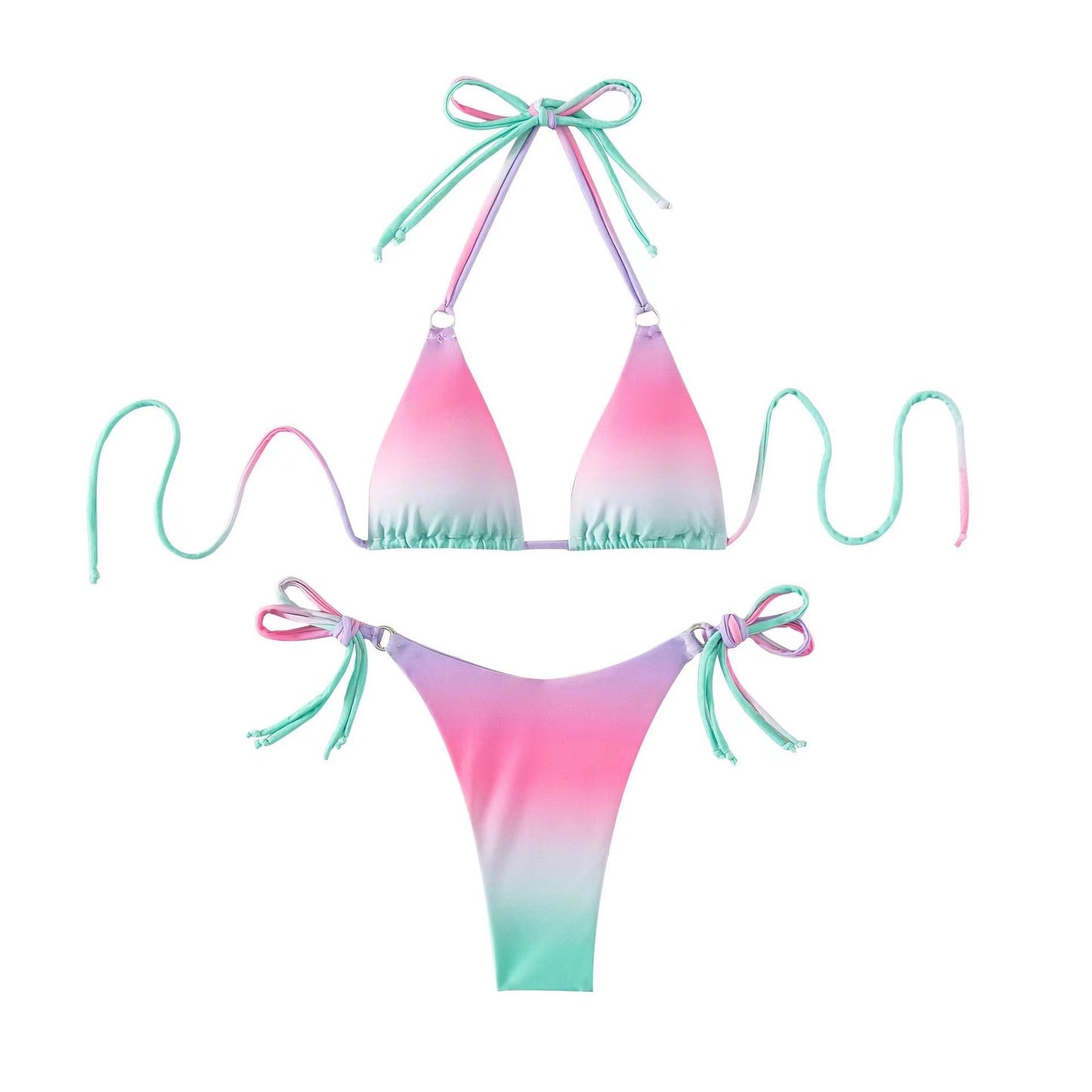 Bikini Women's Seperated Swimwear Gradient Color
