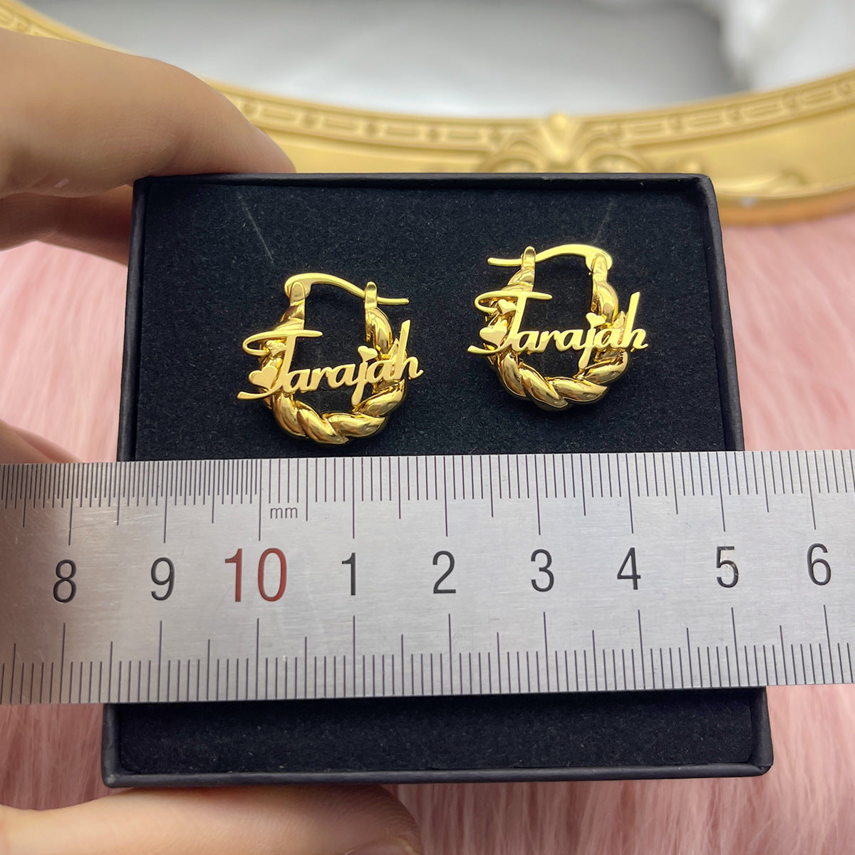 Children's Set Personalized Letter Necklace Name Bracelet Mini Earrings
