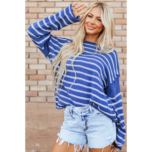 Loose And Warm Knitted Pullover For Women