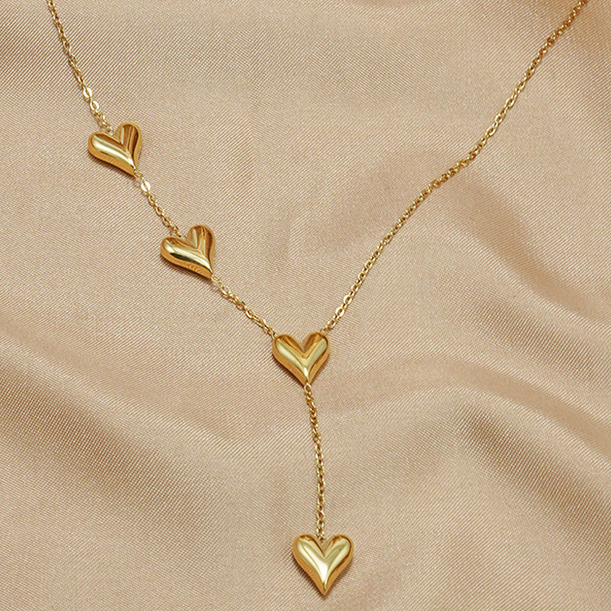 Lxalry 18K Gold Plated Heart Necklace  Recycled Stainless Steel Modern Minimalist Jewelry  Hypoallergenic   Ocean-Safe Gift For Women Wife Mom  Everyday Elegance With Golden Hour Glow