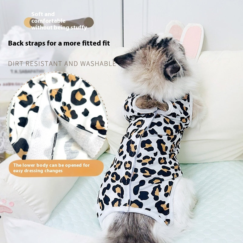 Cat Sterilization Clothing Female Cat Surgical Gown Breathable Clothes
