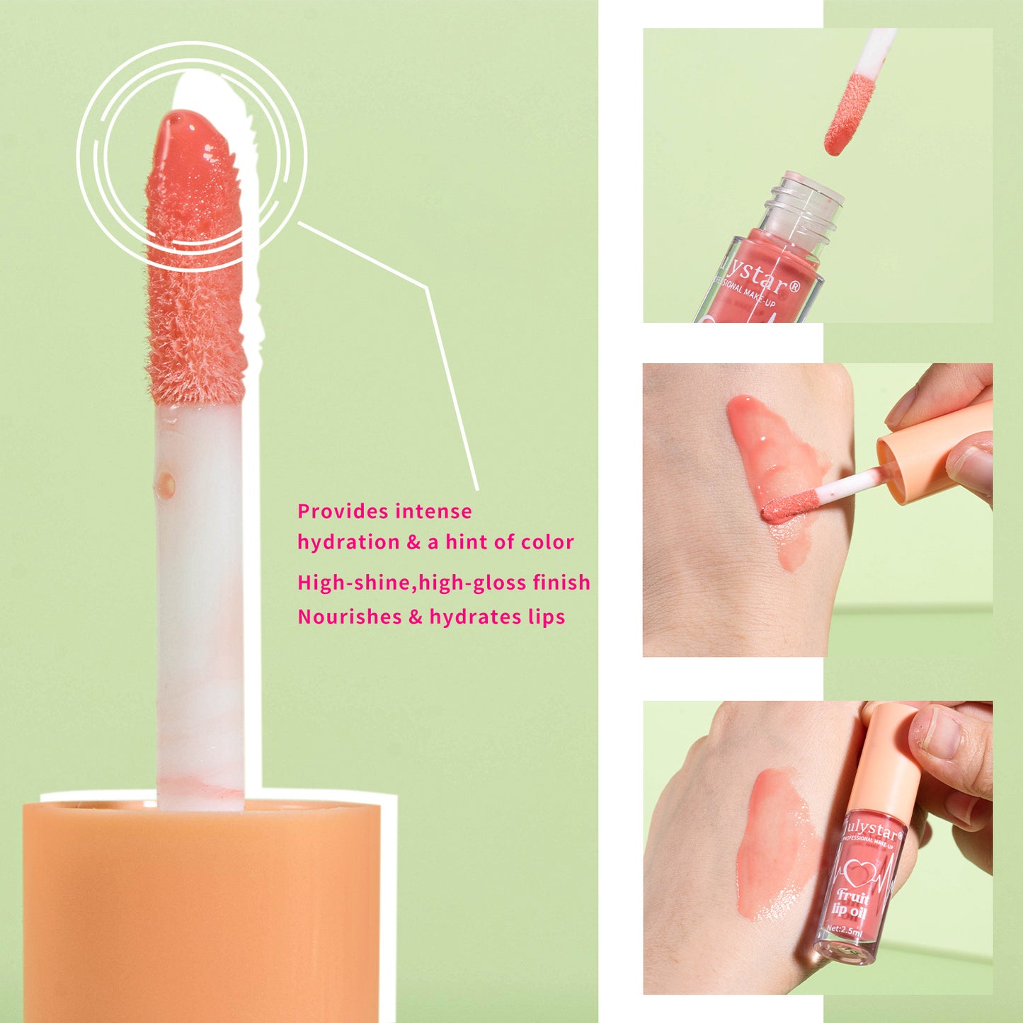20 Colors Fruit Lip Lacquer Water Light Transparent Moisturizing